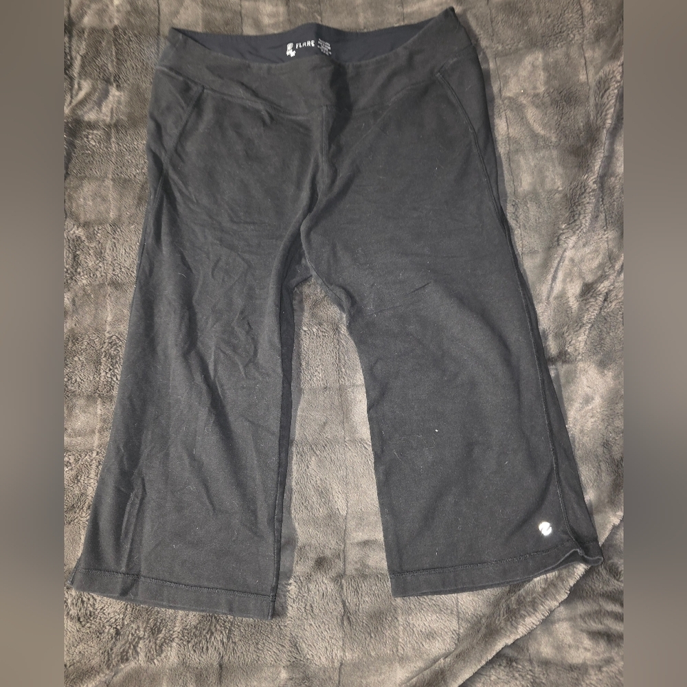 Energy Zone Black Womens Wide-Leg Leggings